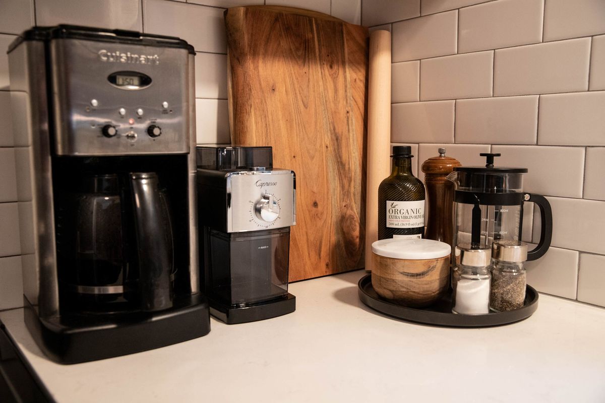 Coffee maker, grinder and French press